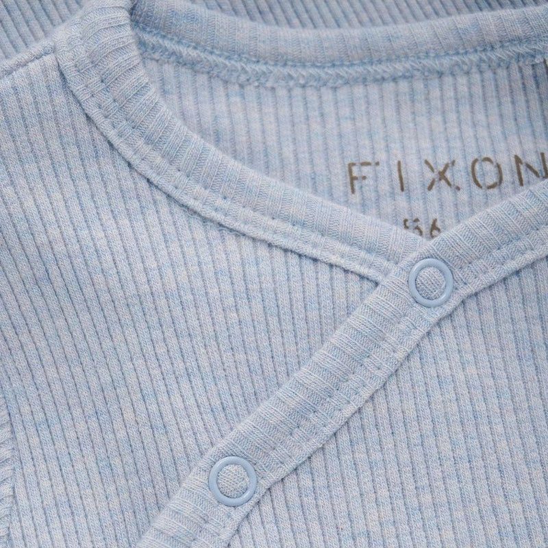 Fixoni Baby Wrap Body LS Rib Zen Blue - Studio Play
