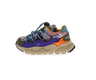 Flower Mountain KIDS Raikiri 3 E - Calf/Cloth Militaire/ Multi/Violet - Studio Play