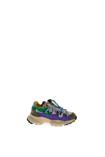 Flower Mountain KIDS Raikiri 3 E - Calf/Cloth Militaire/ Multi/Violet - Studio Play