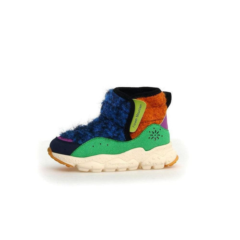 Flower Mountain Taro Junior E - calf Teddy Navy Azure Green - Studio Play