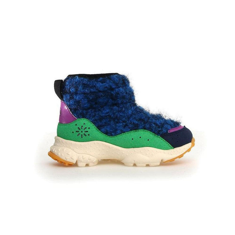 Flower Mountain Taro Junior E-calf Teddy Navy Azure Green