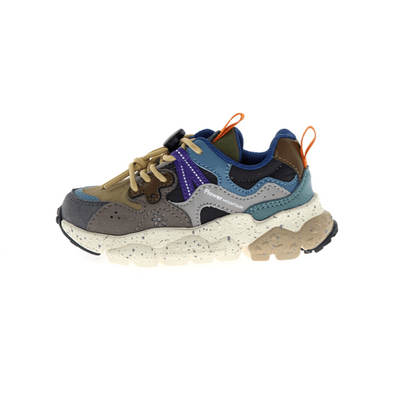 Flower Mountain TEENS Yamano Junior E-calf/Nylon Dark Grey/ Light Brown/Grey