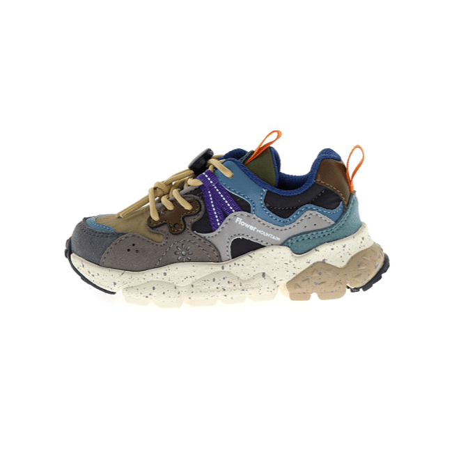 Flower Mountain TEENS Yamano Junior E-calf/Nylon Dark Grey/ Light Brown/Grey
