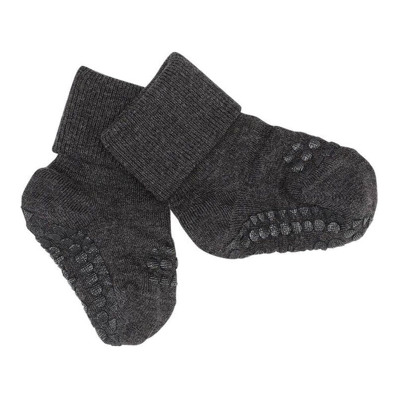 Go Baby Go antislip Bamboo Dark Grey Melange - Studio Play
