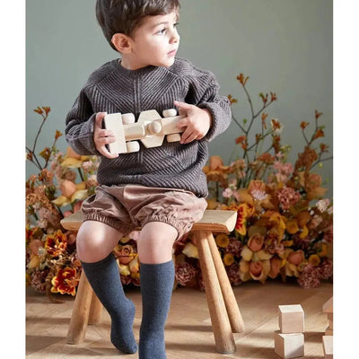 Go Baby Go antislip Bamboo Dark Grey Melange - Studio Play