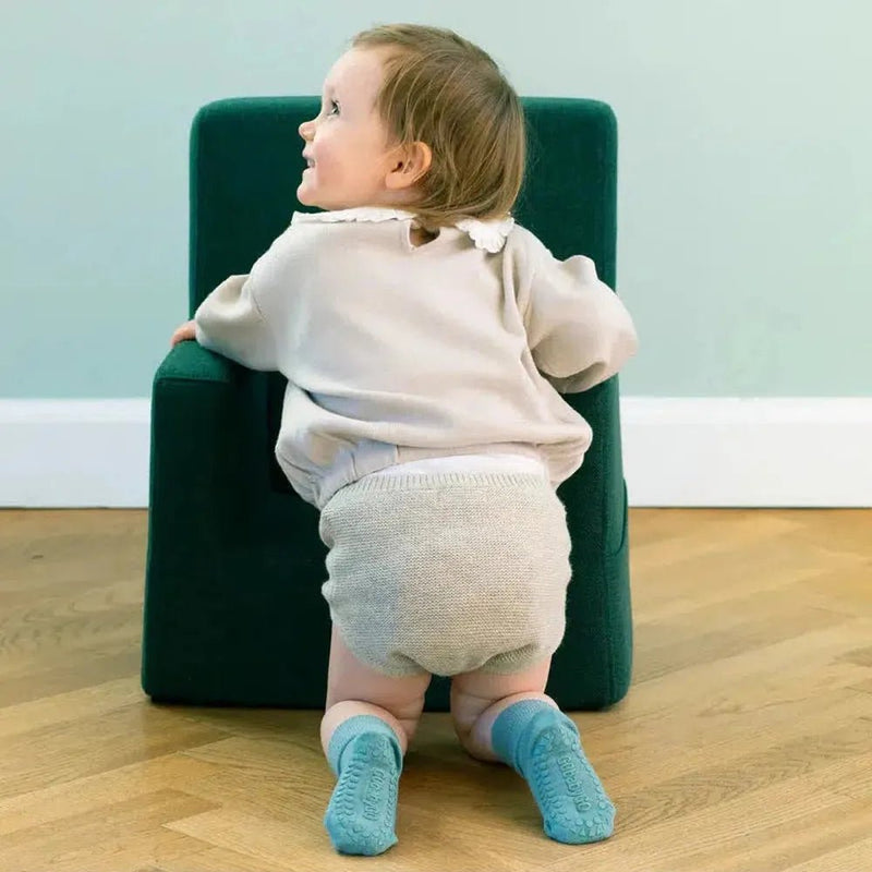Go Baby Go antislip Bamboo Dusty Blue - Studio Play