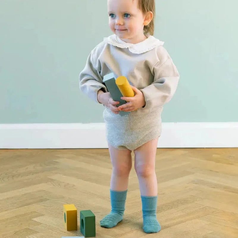 Go Baby Go antislip Bamboo Dusty Blue - Studio Play