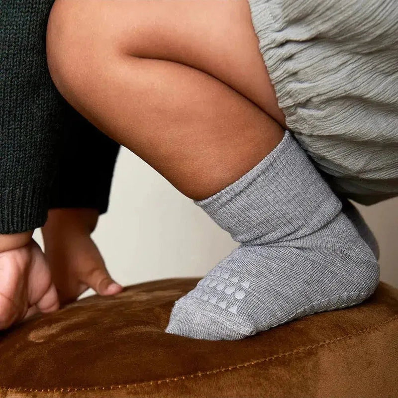 Go Baby Go antislip Bamboo Grey Melange - Studio Play
