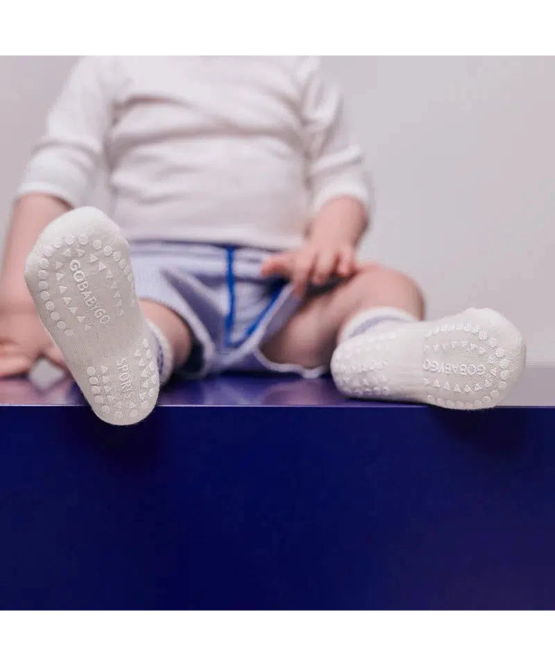 Go Baby Go antislip Sports Socks Blue
