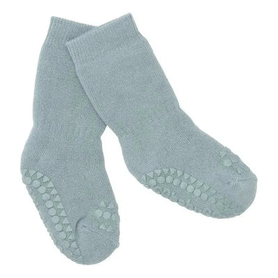 GO Baby Go Non - slip Socks Organic Cotton Dark Dusty Blue - Studio Play