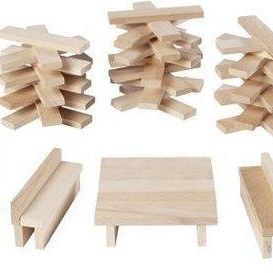 Goki Blokkendoos Bleek Hout - Studio Play