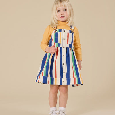 Goldie + Ace 90's Bold Stripe Heidi Pinafore Dress - Studio Play