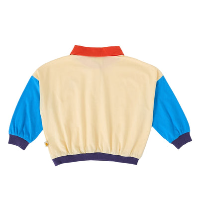 Goldie + Ace BABY Relaxed Rugby Sweat Top Vanilla/Lake