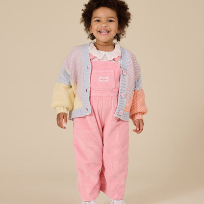 Goldie + Ace Colour Block Knit Cardigan Blue/Pink - Studio Play