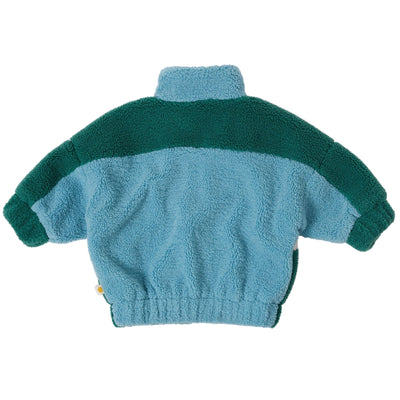 Goldie + Ace Frankie Sherpa Jacket Teal/Cream/Dark Jade - Studio Play