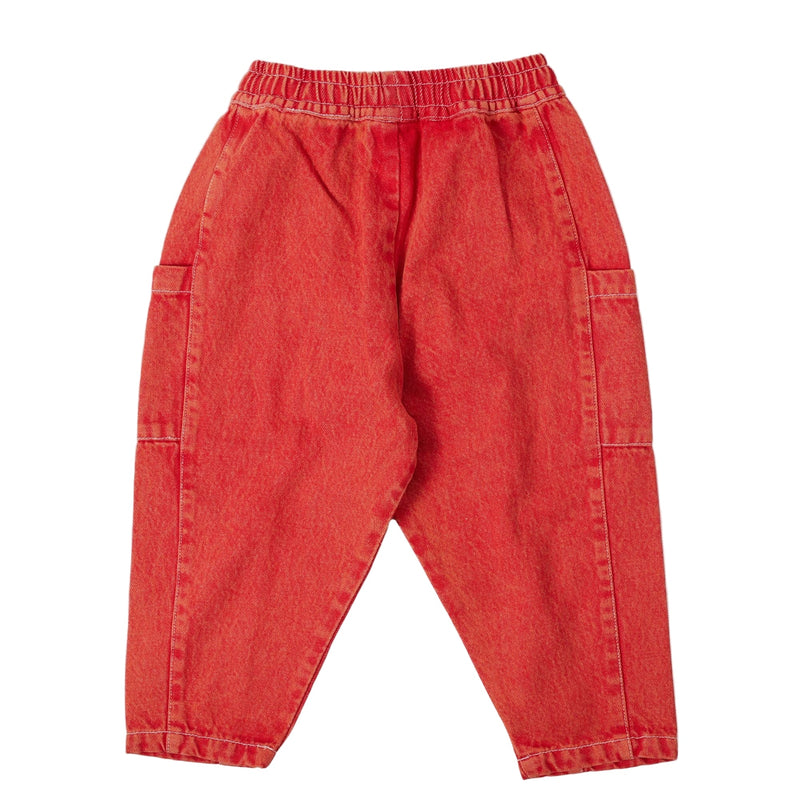 Goldie + Ace Kit Denim Pocket Pant Apple Red