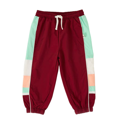 Goldie + Ace Retro Sporty Pants Brick/Peapod