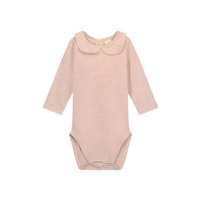Gray label Baby Collar Onesie Faded Pink/Cream - Studio Play