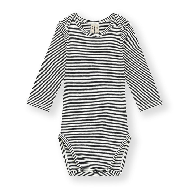 Gray Label Baby L/S Onesie GOTS Pirate Black/Cream