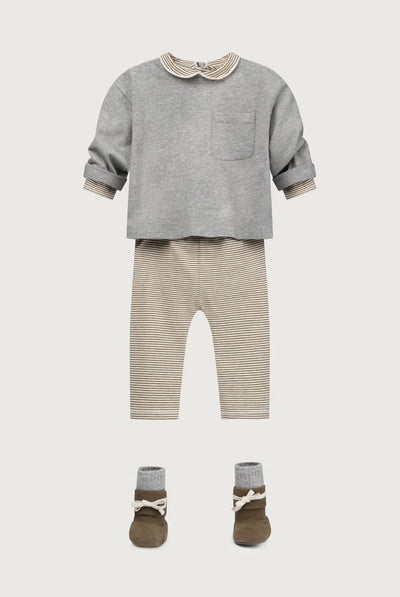 Gray Label Baby L/S Pocket Grey Melange - Studio Play