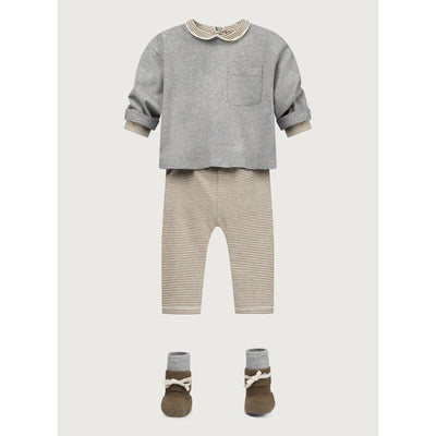 Gray Label Baby L/S Pocket Grey Melange - Studio Play