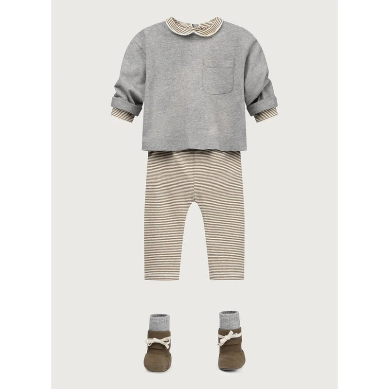 Gray Label Baby L/S Pocket Grey Melange - Studio Play