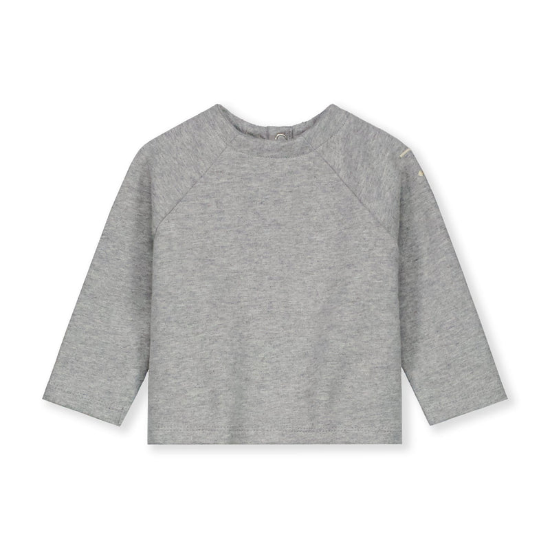 Gray Label Baby Raglan Cardigan GOTS Grey Melange