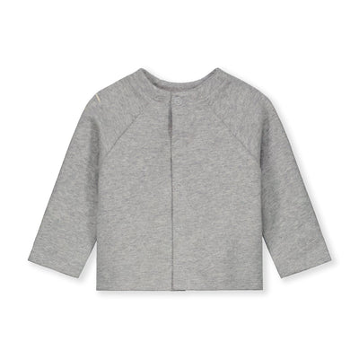 Gray Label Baby Raglan Cardigan GOTS Grey Melange