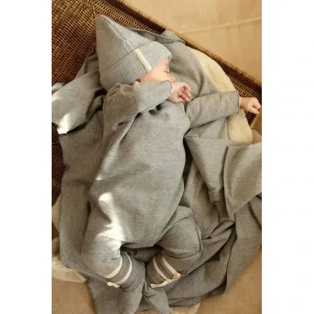 Gray Label Baby Suit with Snaps Grey Melange