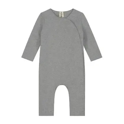 Gray Label Baby Suit with Snaps Grey Melange