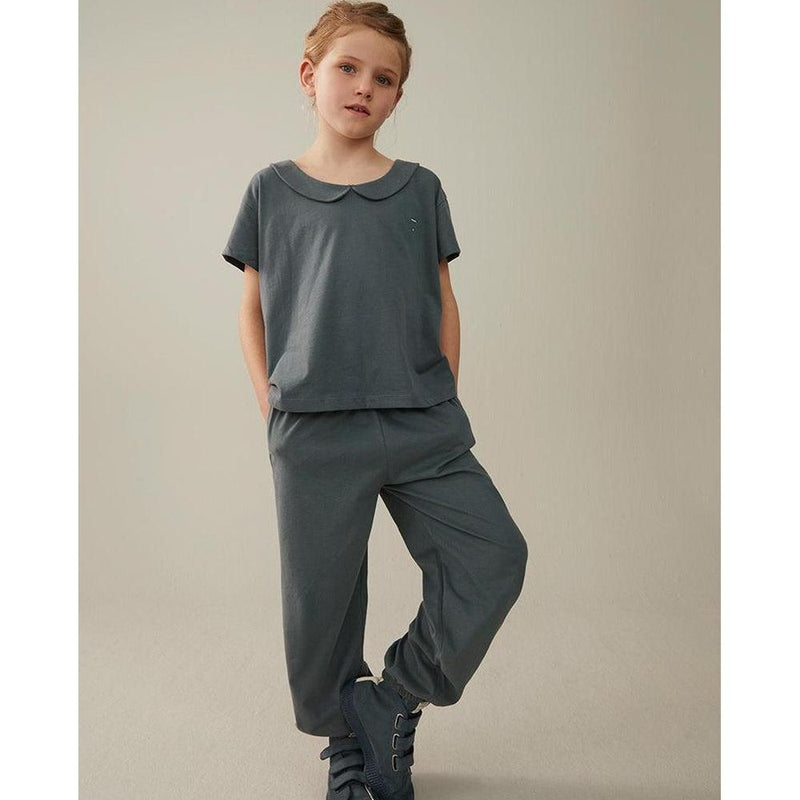 Gray Label Pull-On Jersey Trousers Blue Grey