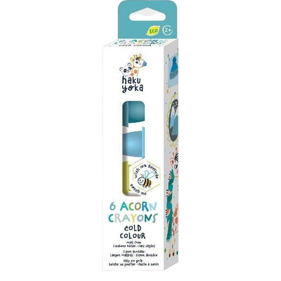 Haku Yoka 6 Acorn Crayons Cold Color