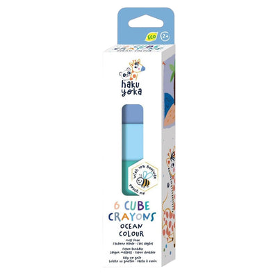 Haku Yoka 6 Cube Crayons Ocean Color