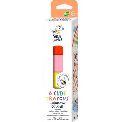 Haku Yoka 6 Cube Crayons Rainbow Color
