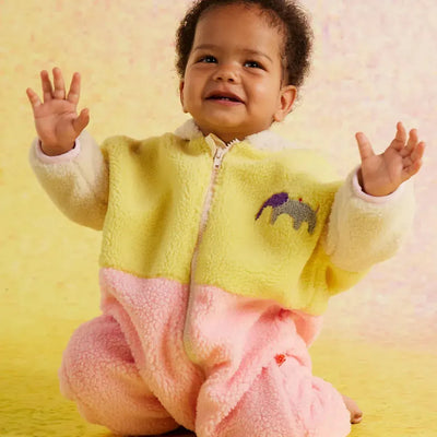 Halcyon Nights Baby Happy Herd Sherpa Jumpsuit