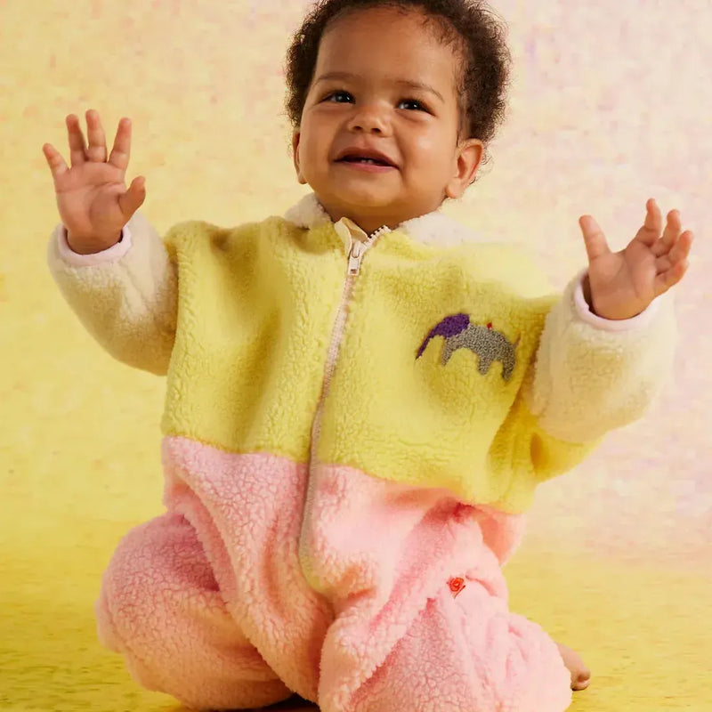 Halcyon Nights Baby Happy Herd Sherpa Jumpsuit