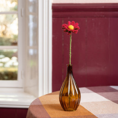 Sjaal Met Verhaal Bloem Herfst Margrietje Bordeaux