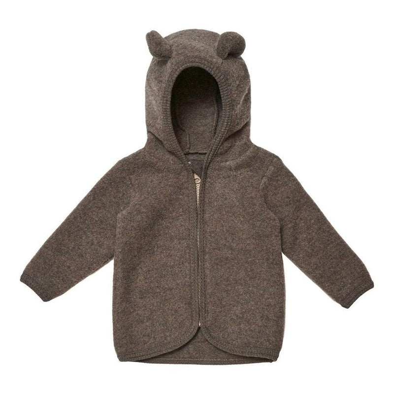 HUTTELiHUT Jacket Ears Wool Fleece Brown Melange - Studio Play