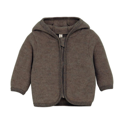 HUTTELiHUT Jacket Ears Wool Fleece Brown Melange - Studio Play