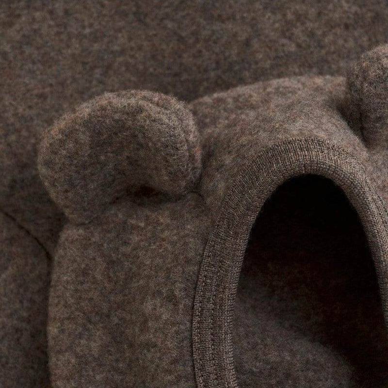 HUTTELiHUT Jacket Ears Wool Fleece Brown Melange - Studio Play
