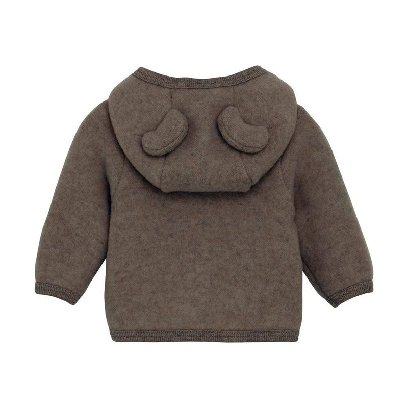 HUTTELiHUT Jacket Ears Wool Fleece Brown Melange - Studio Play