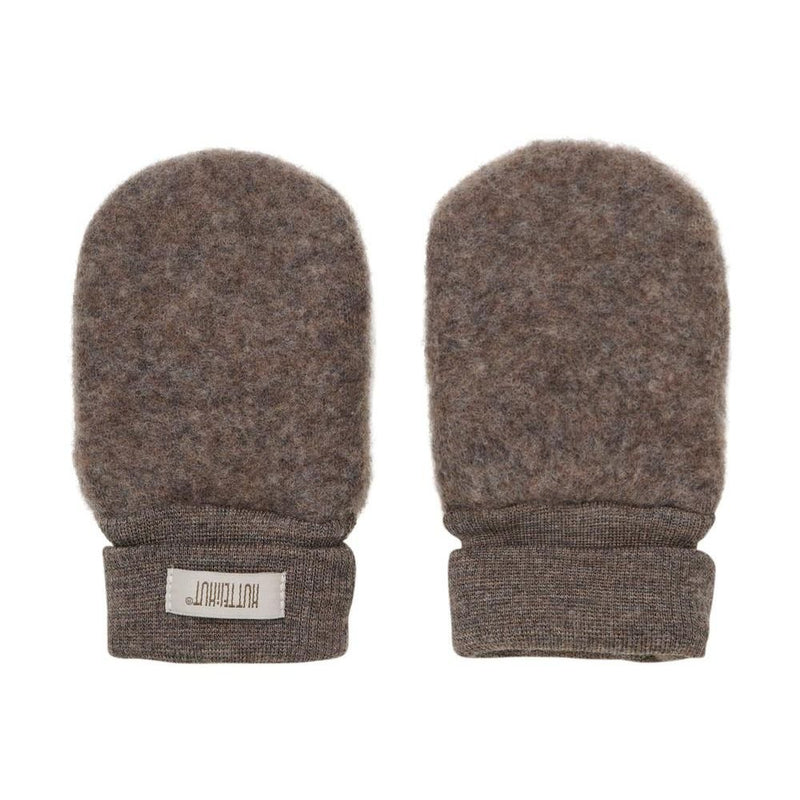 HUTTELiHUT Mittens Wool Fleece 2 - layers Brown Melange - Studio Play