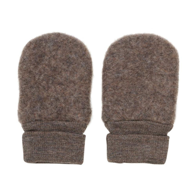 HUTTELiHUT Mittens Wool Fleece 2 - layers Brown Melange - Studio Play
