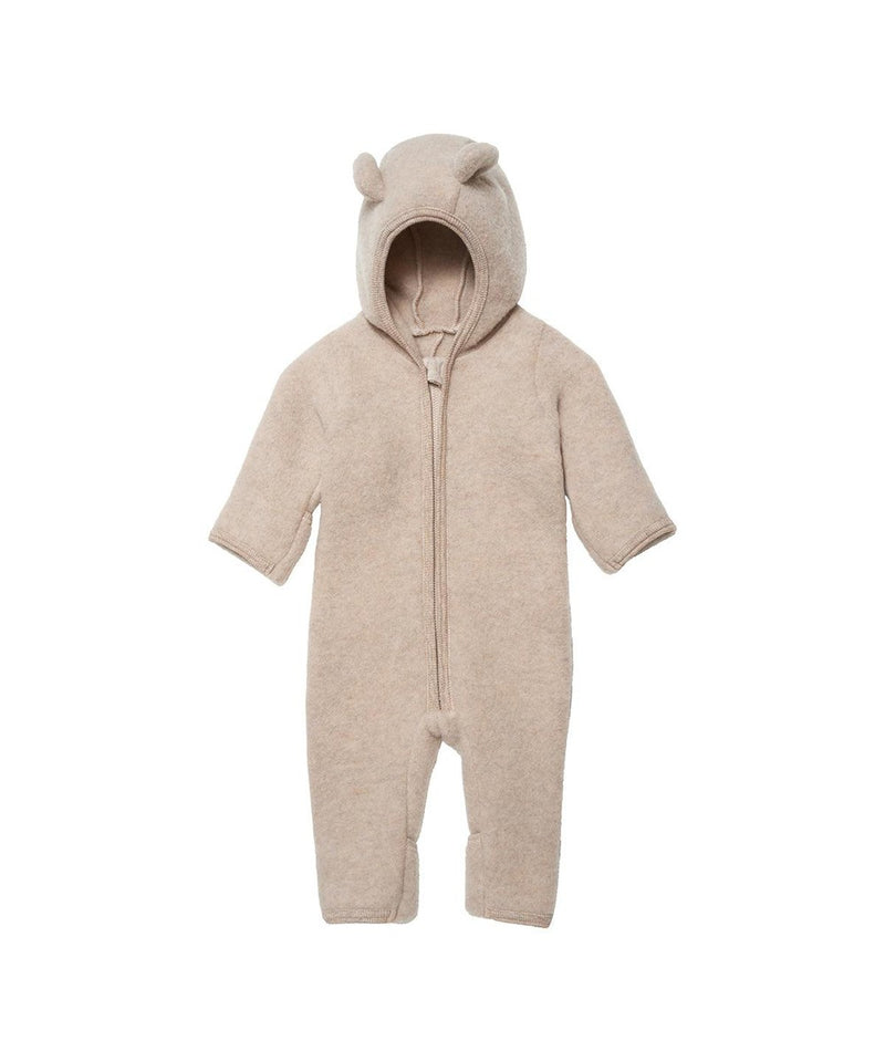 HUTTELiHUT Pram Suit Ears Wool Fleece Camel Melange
