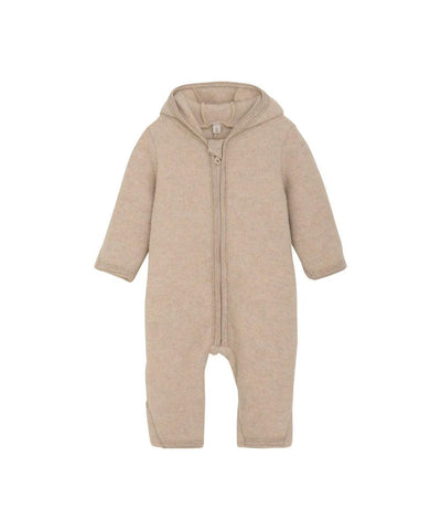 HUTTELiHUT Pram Suit Ears Wool Fleece Camel Melange