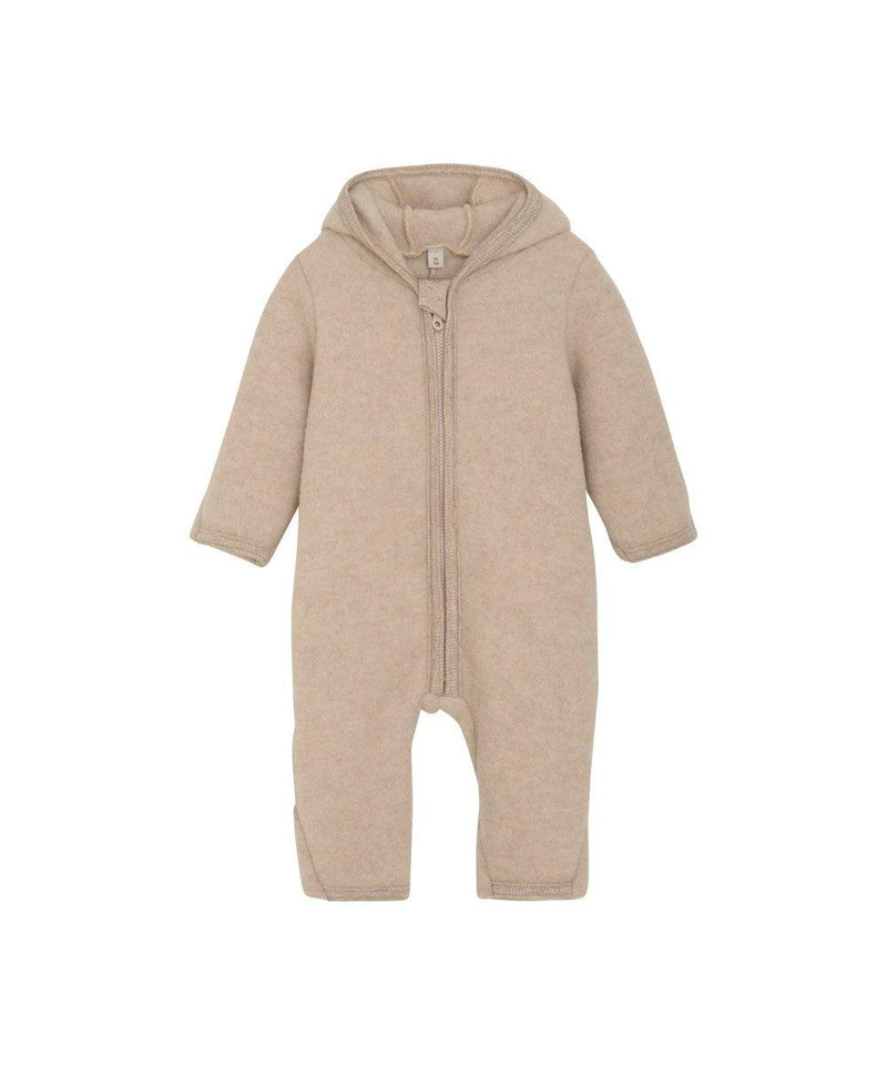 HUTTELiHUT Pram Suit Ears Wool Fleece Camel Melange