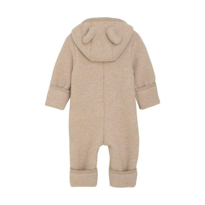 HUTTELiHUT Pram Suit Ears Wool Fleece Camel Melange - Studio Play