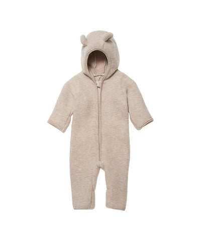 HUTTELiHUT Pram Suit Ears Wool Fleece Camel Melange