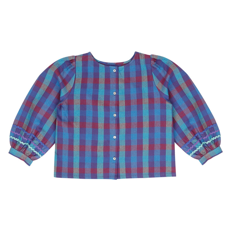 Jenest Jolie Blouse Purple Multi Check - Studio Play