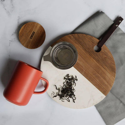 Juliet theepot paprika met acaciadeksel